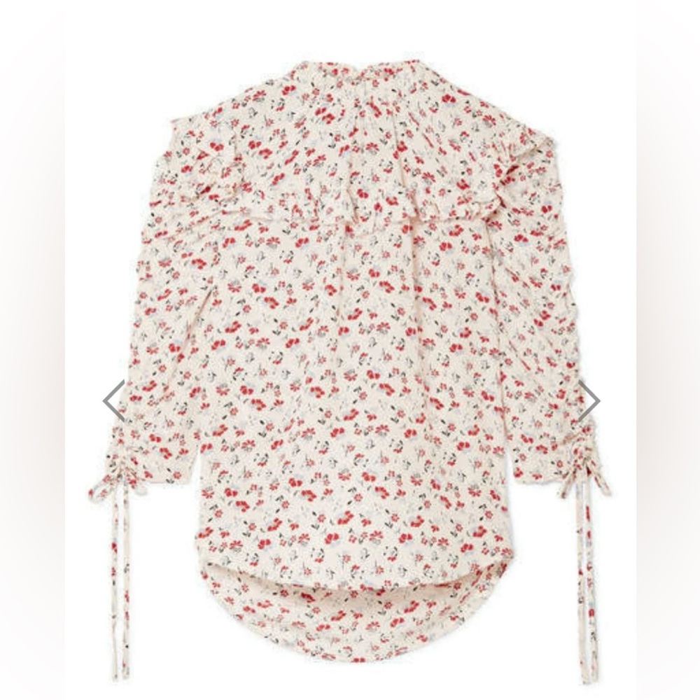 Veronica Beard floral silk blouse